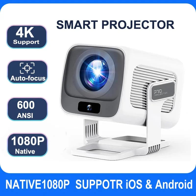 4K Projector Android Native Portable 1080P 600ANSI Auto FocusVideo home Cinema Outdoor hd led Projetor